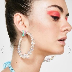 Dolls Kill Rise N’ Shine Beaded Hoops